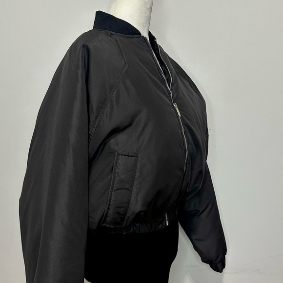 Forever 21 Black Crop Bomber Jacket - Picture 11 of 13